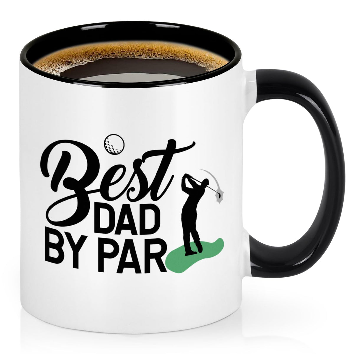 Taza YHRJWN Mejor Papá Por Par, vista frontal con impresión duradera para regalo.