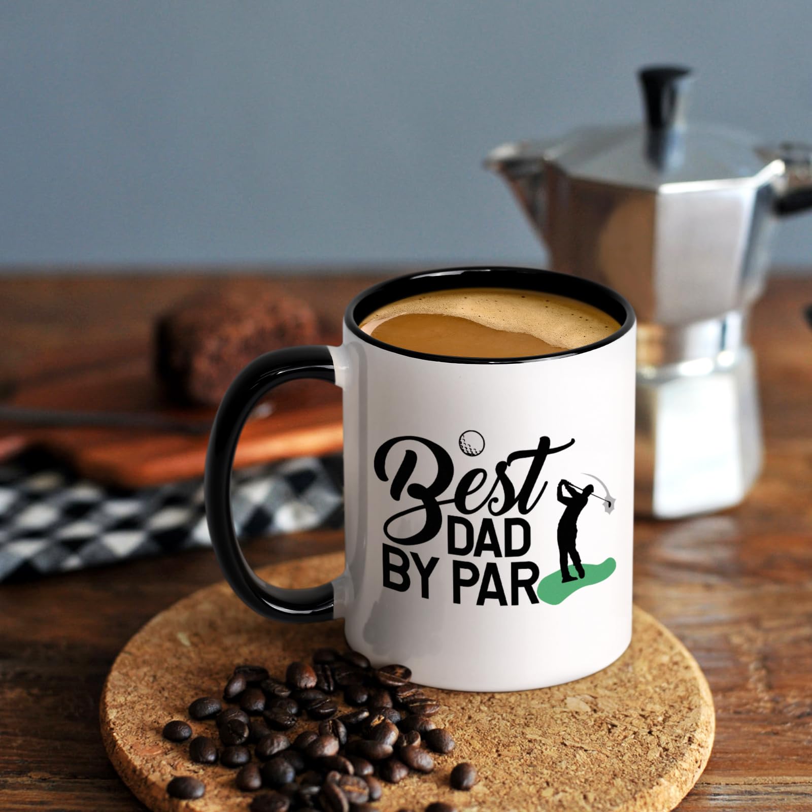 Taza YHRJWN Mejor Papá Por Par, impresión doble cara para recordar sorbos.