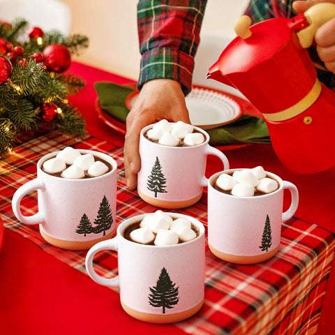 Conjunto de cuatro tazas YHRJWN en empaque de regalo