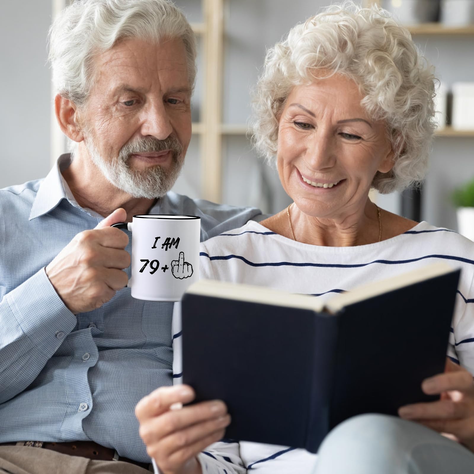 Taza YHRJWN 80 años con impresión doble, colores duraderos para uso diario.