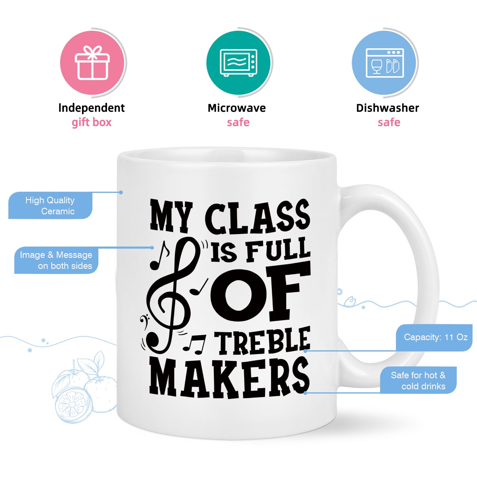 Taza YHRJWN agradecimiento musical para profesores y educadores