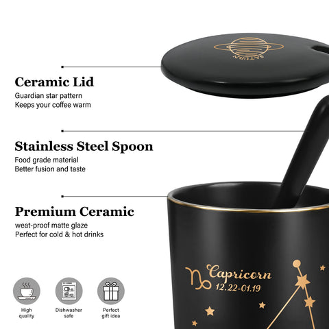 Uso diario de la taza Capricornio de YHRJWN para café o té