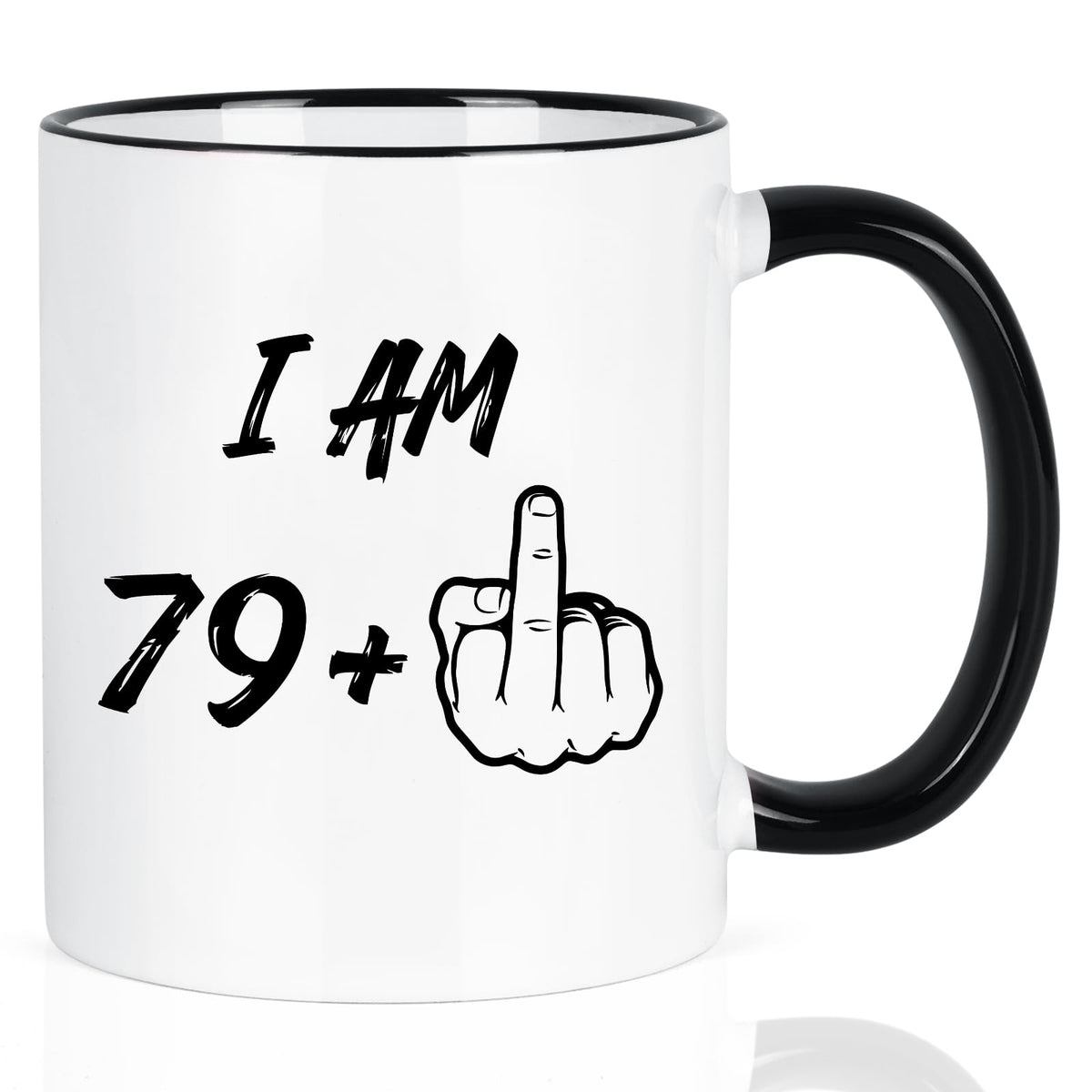 Taza YHRJWN 80 años, regalo ideal para mujer u hombre.