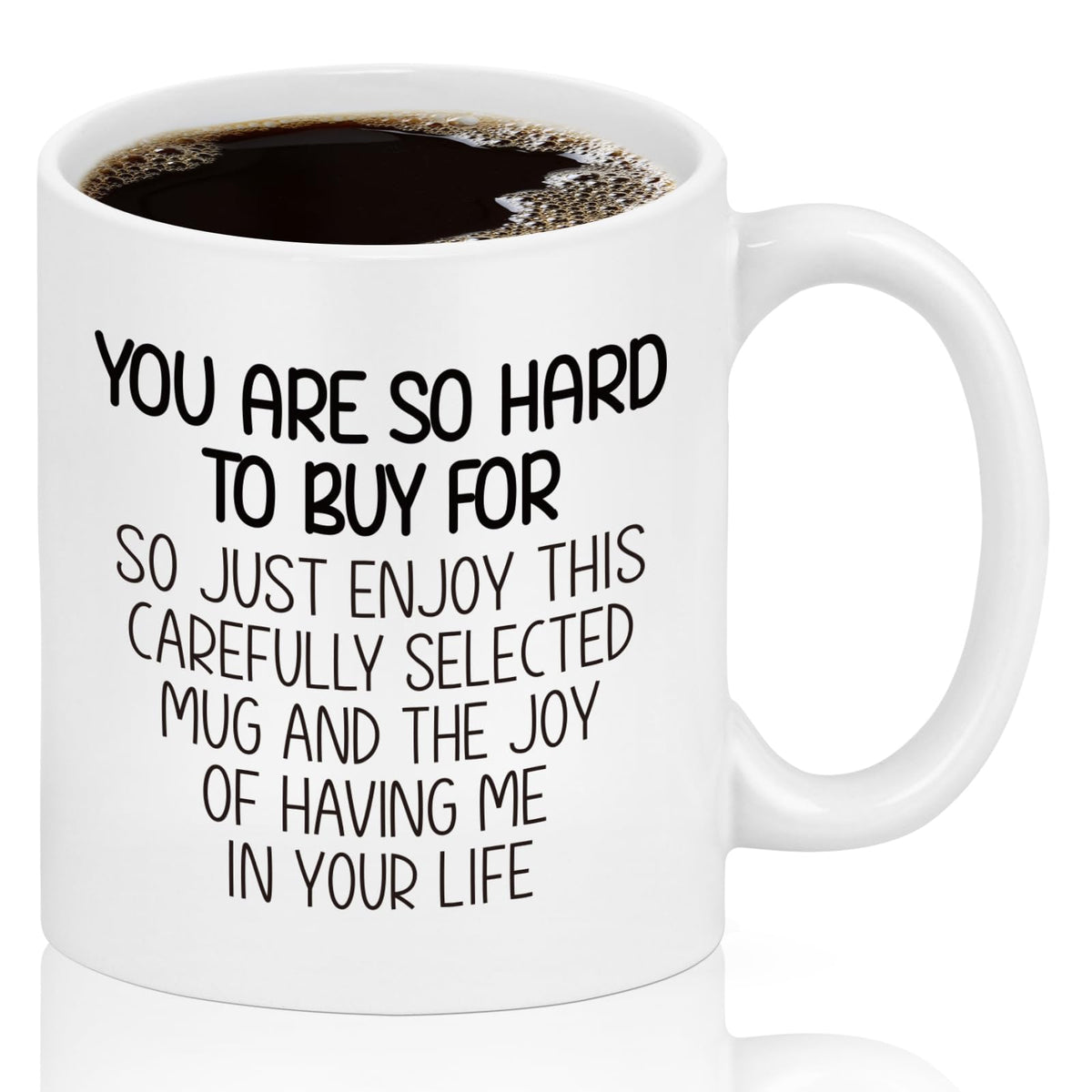 Taza divertida YHRJWN para hombres difíciles, ideal como regalo navideño.