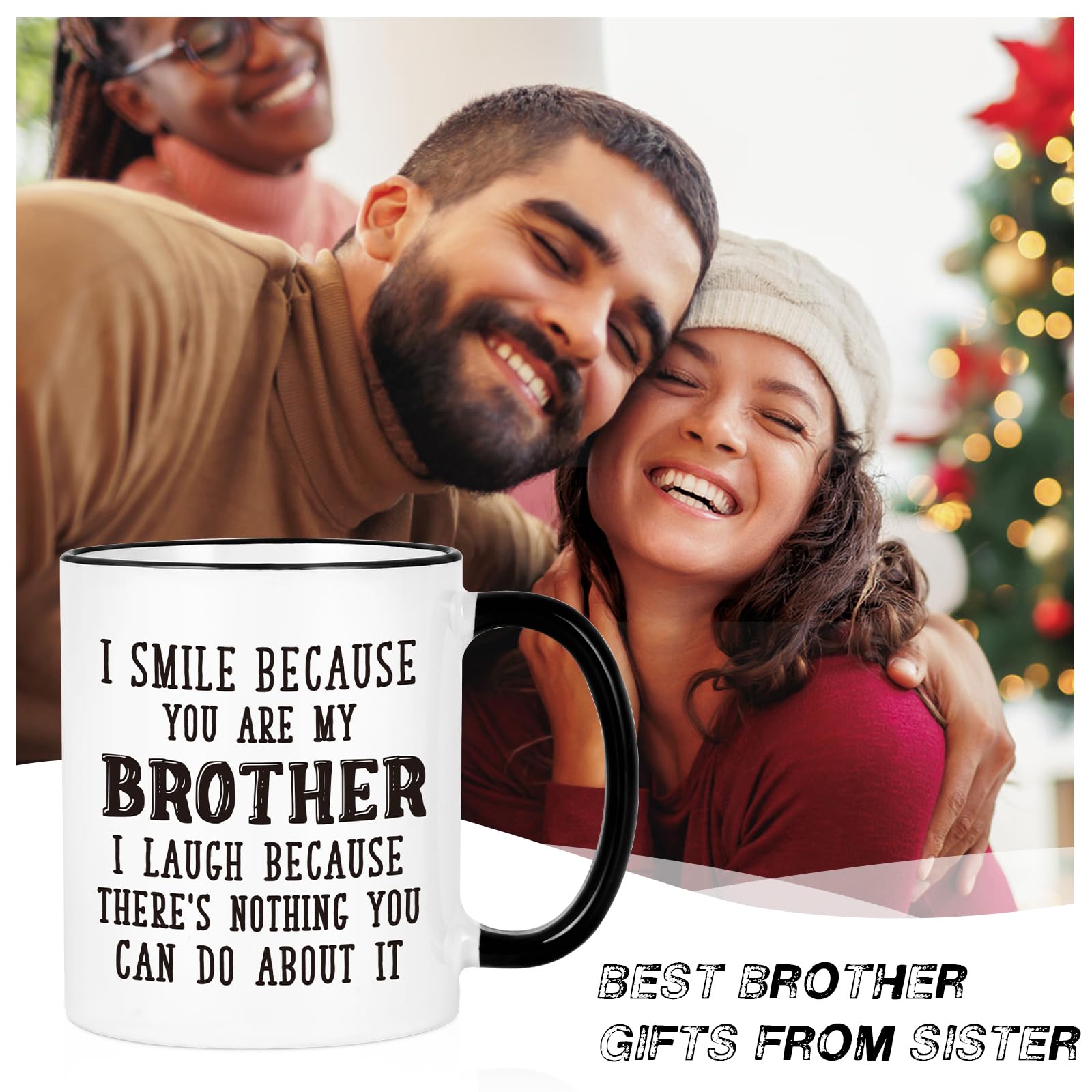 Taza YHRJWN con impresión a dos caras, texto visible desde cualquier ángulo