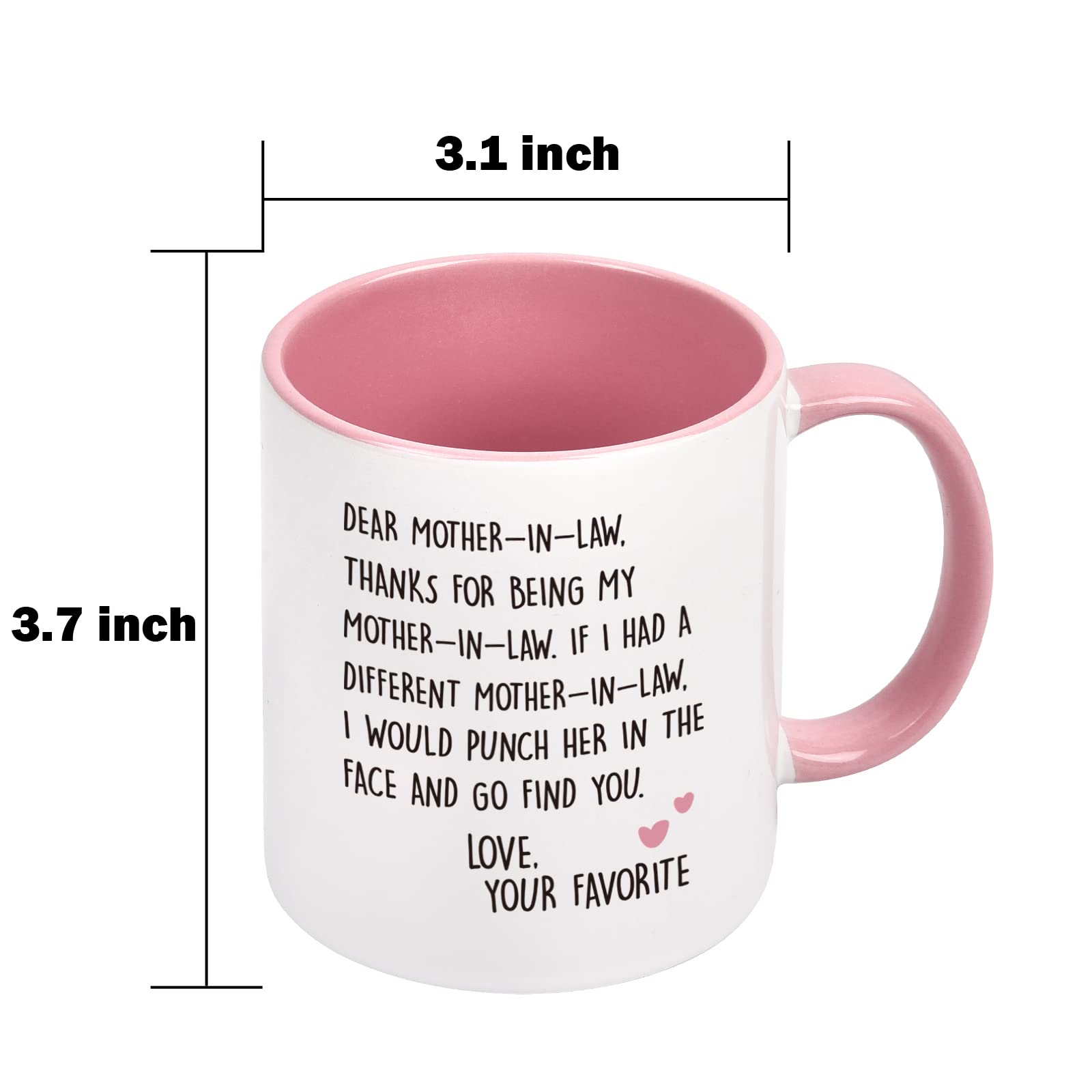 Regalo gracioso de YHRJWN para suegra, mensaje ligero y afectuoso.