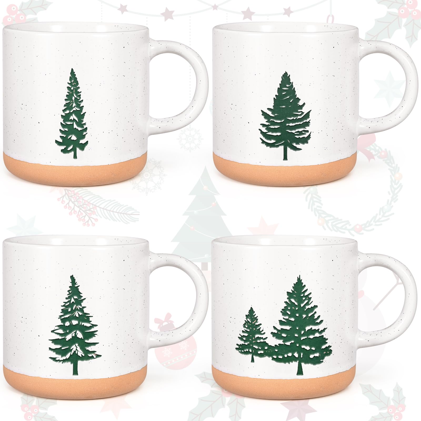 Taza YHRJWN con diseño de árbol navideño; ideal para chocolate caliente