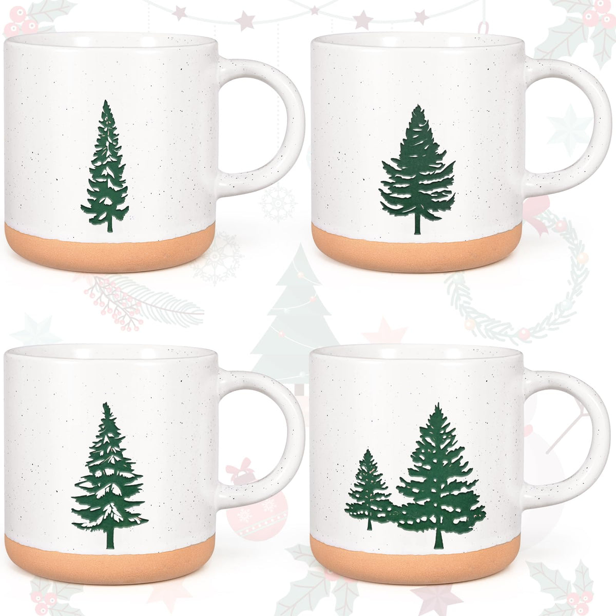 Taza YHRJWN con diseño de árbol navideño; ideal para chocolate caliente
