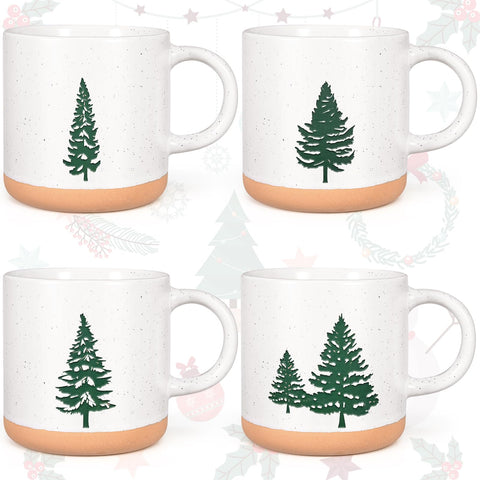 Taza YHRJWN con diseño de árbol navideño; ideal para chocolate caliente