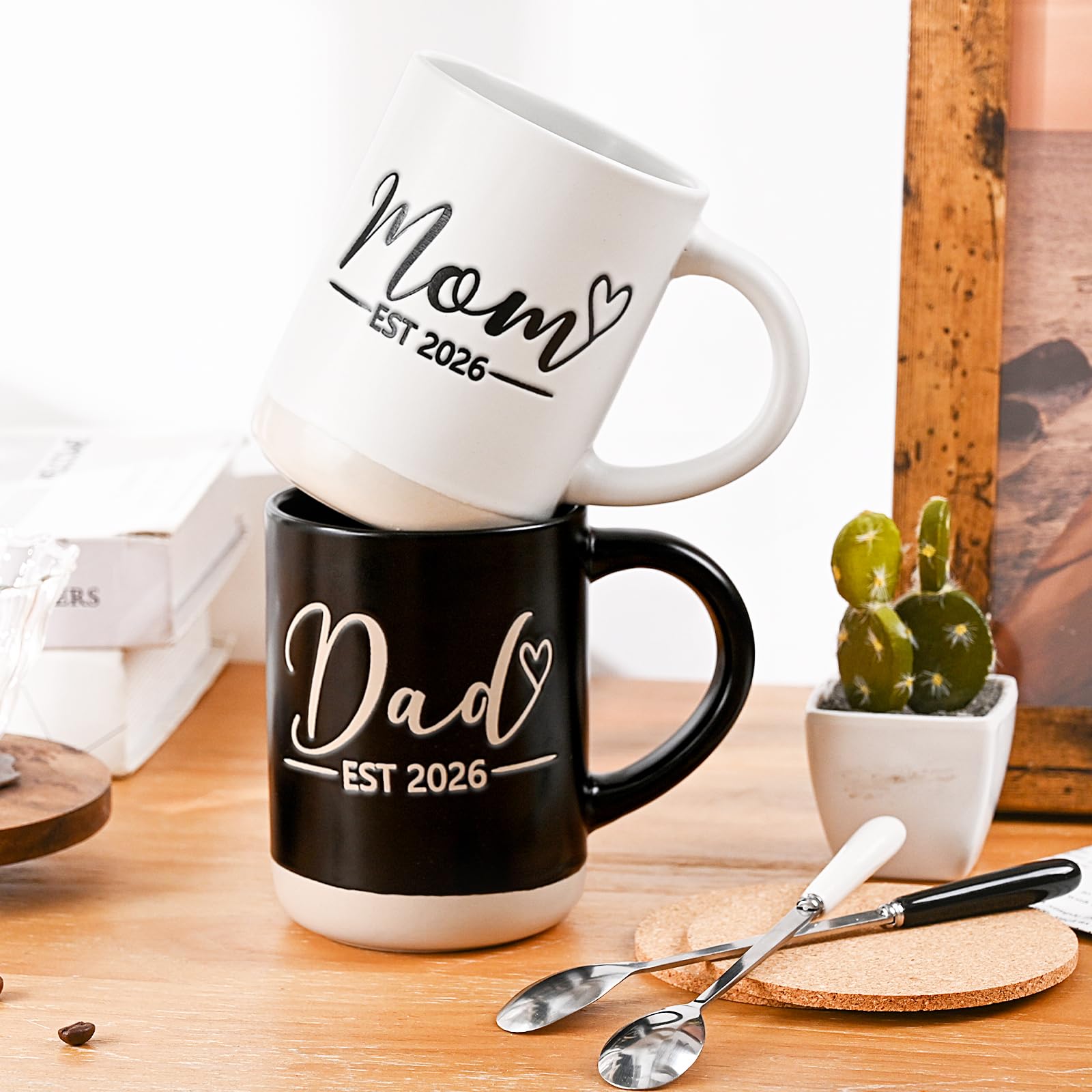 Taza Papa YHRJWN, acabado mate y agarre cómodo.