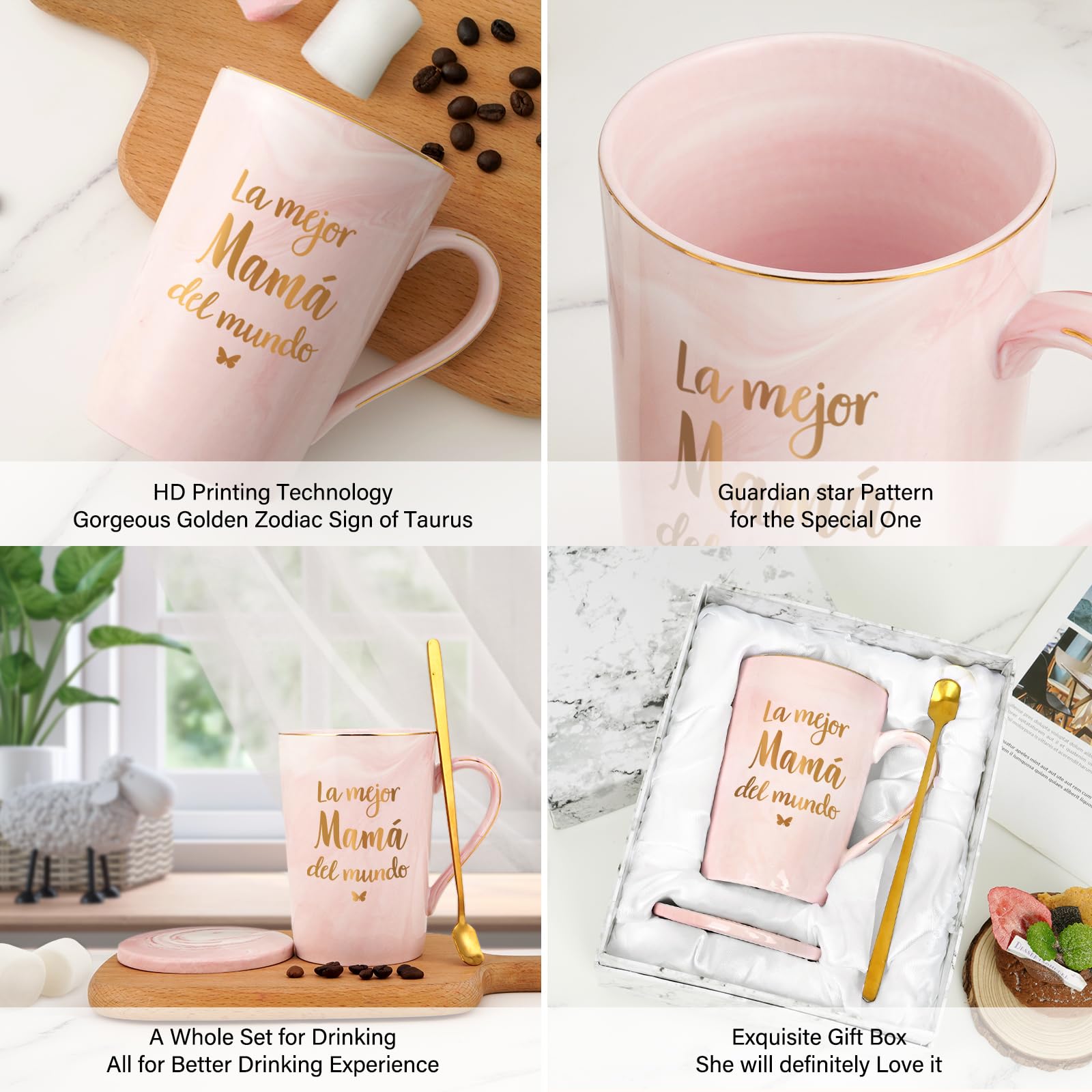 Taza ceramica para cafe leche o chocolate caliente, de YHRJWN, uso multipropósito.