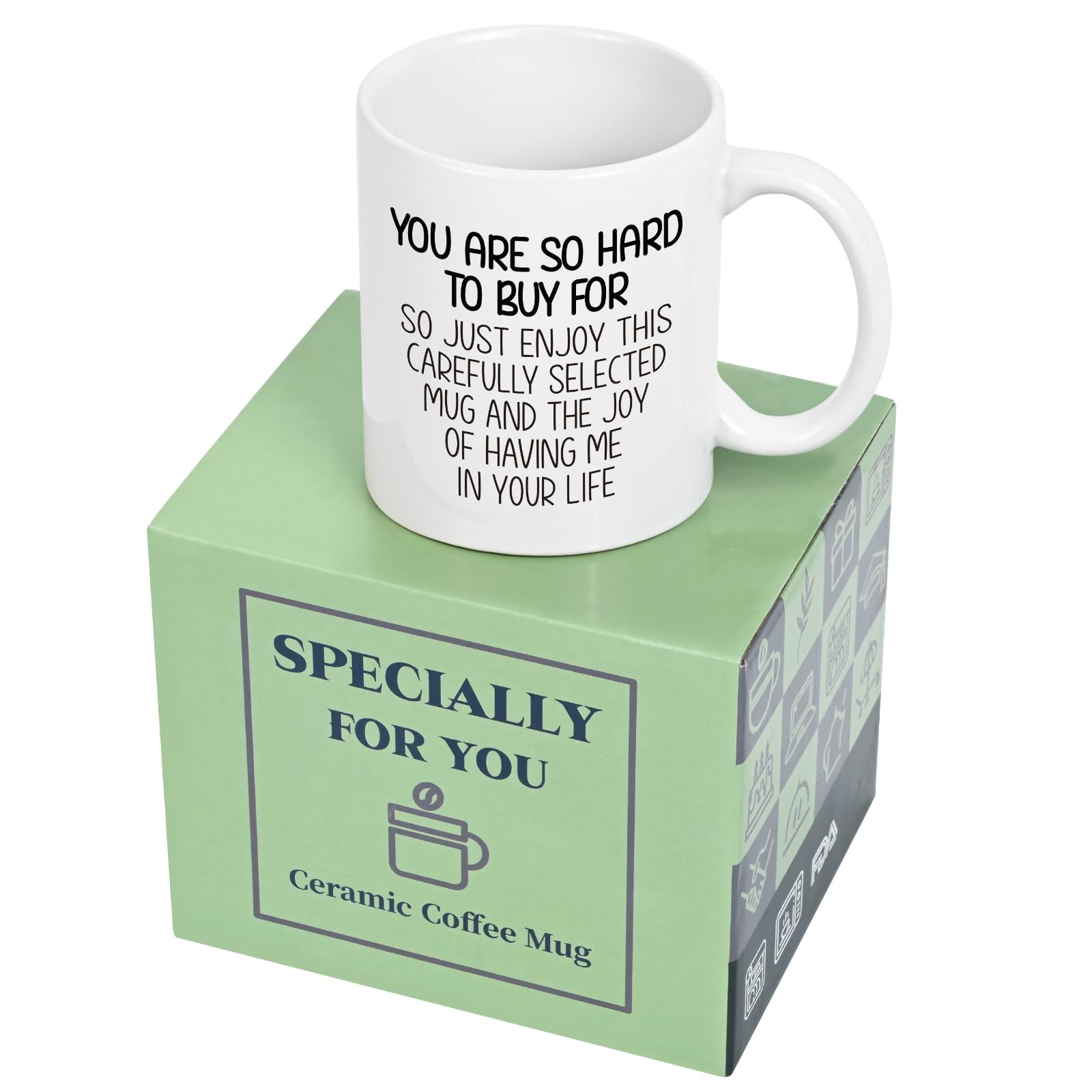 Taza de regalo YHRJWN, ideal para iniciar el día con una sonrisa.
