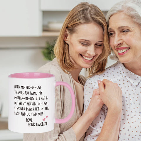 Taza YHRJWN para suegra, regalo Día de la Madre para té y café.