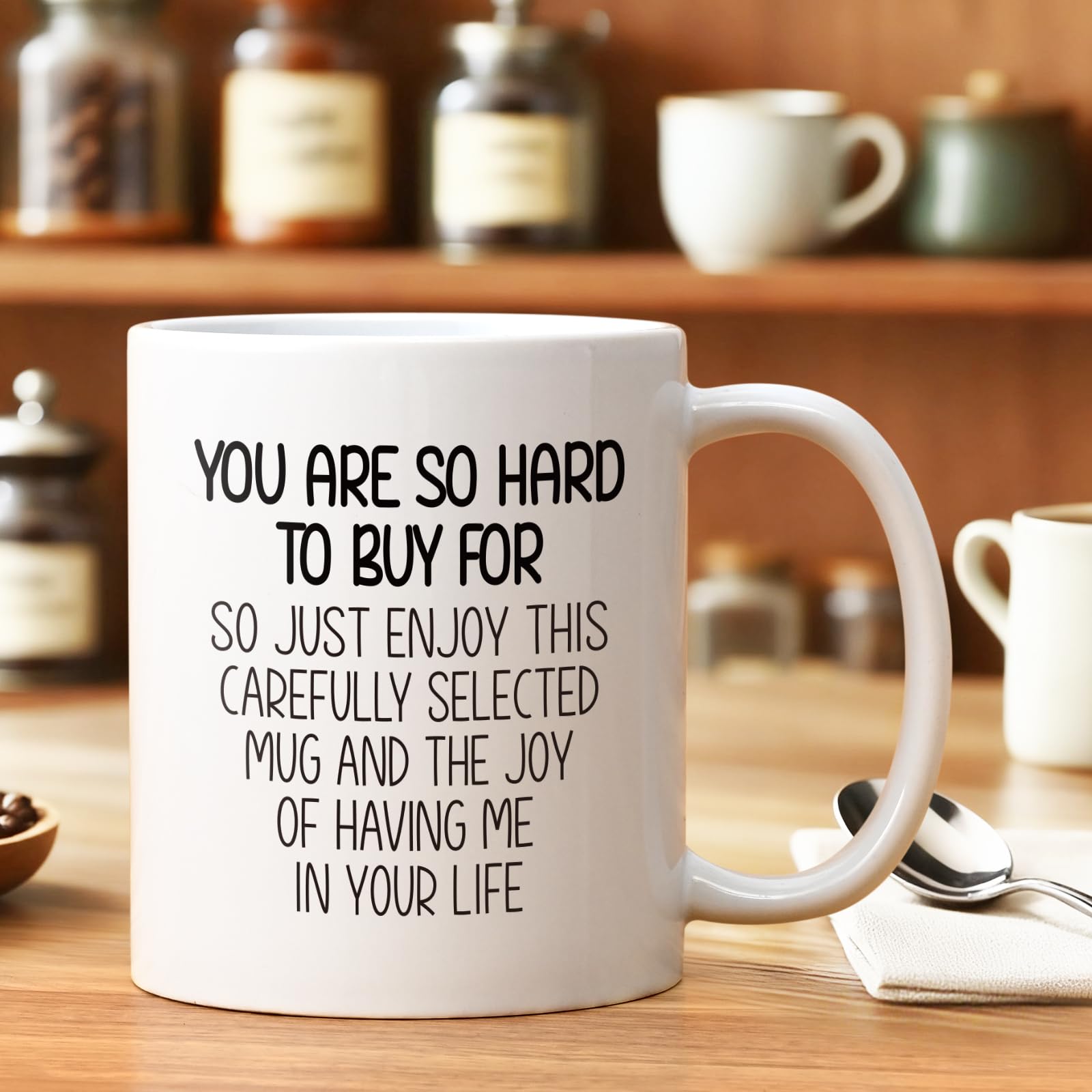 Taza para regalo de Navidad o cumpleaños, YHRJWN, tono ligero.