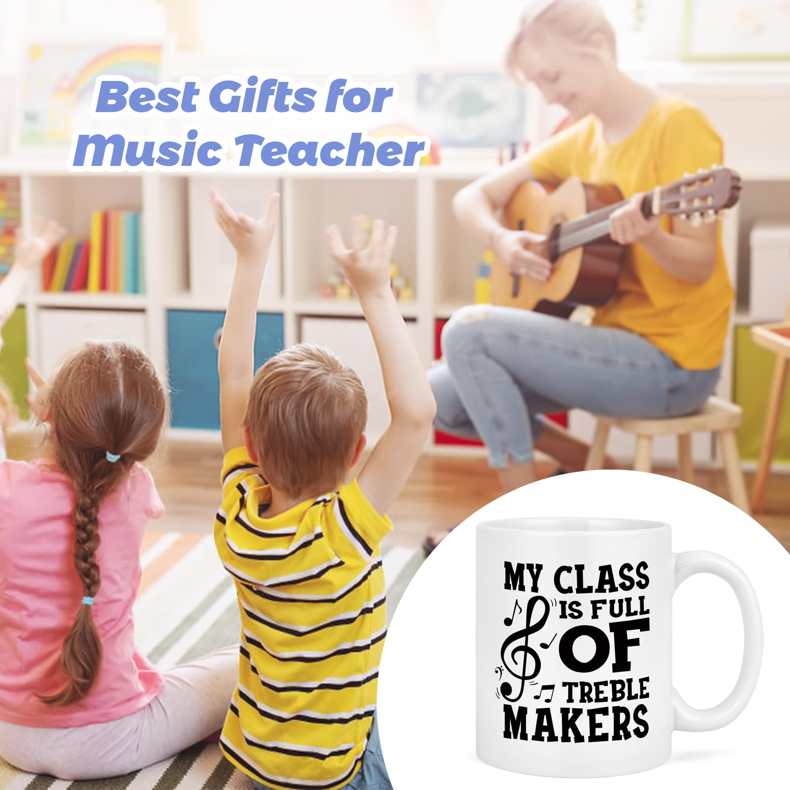 Taza YHRJWN regalo para profesores de música, perfecto para agradecer su dedicación