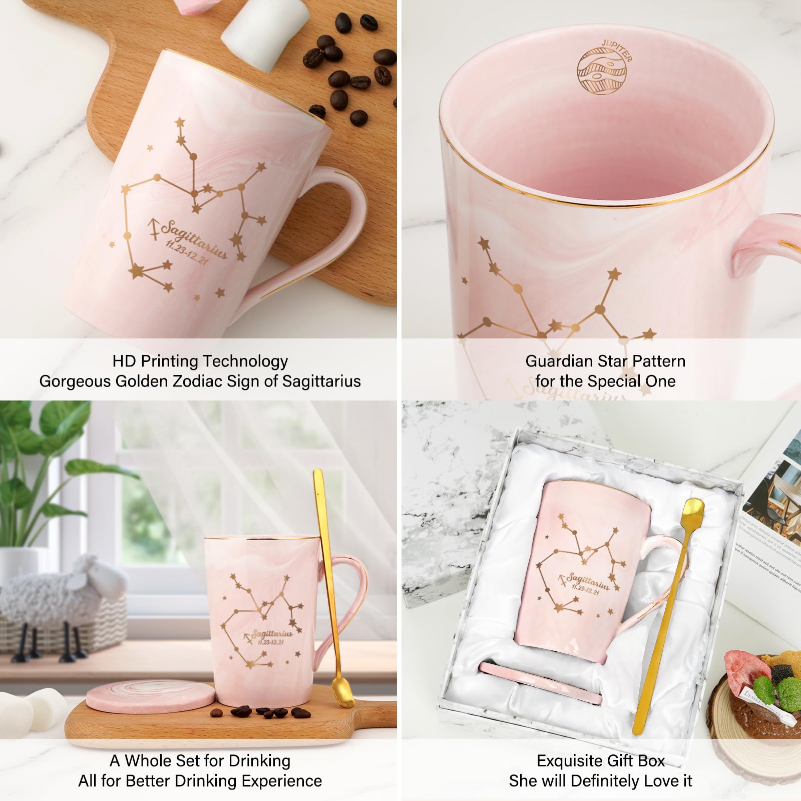 Taza YHRJWN Sagitario multiuso para casa y oficina.