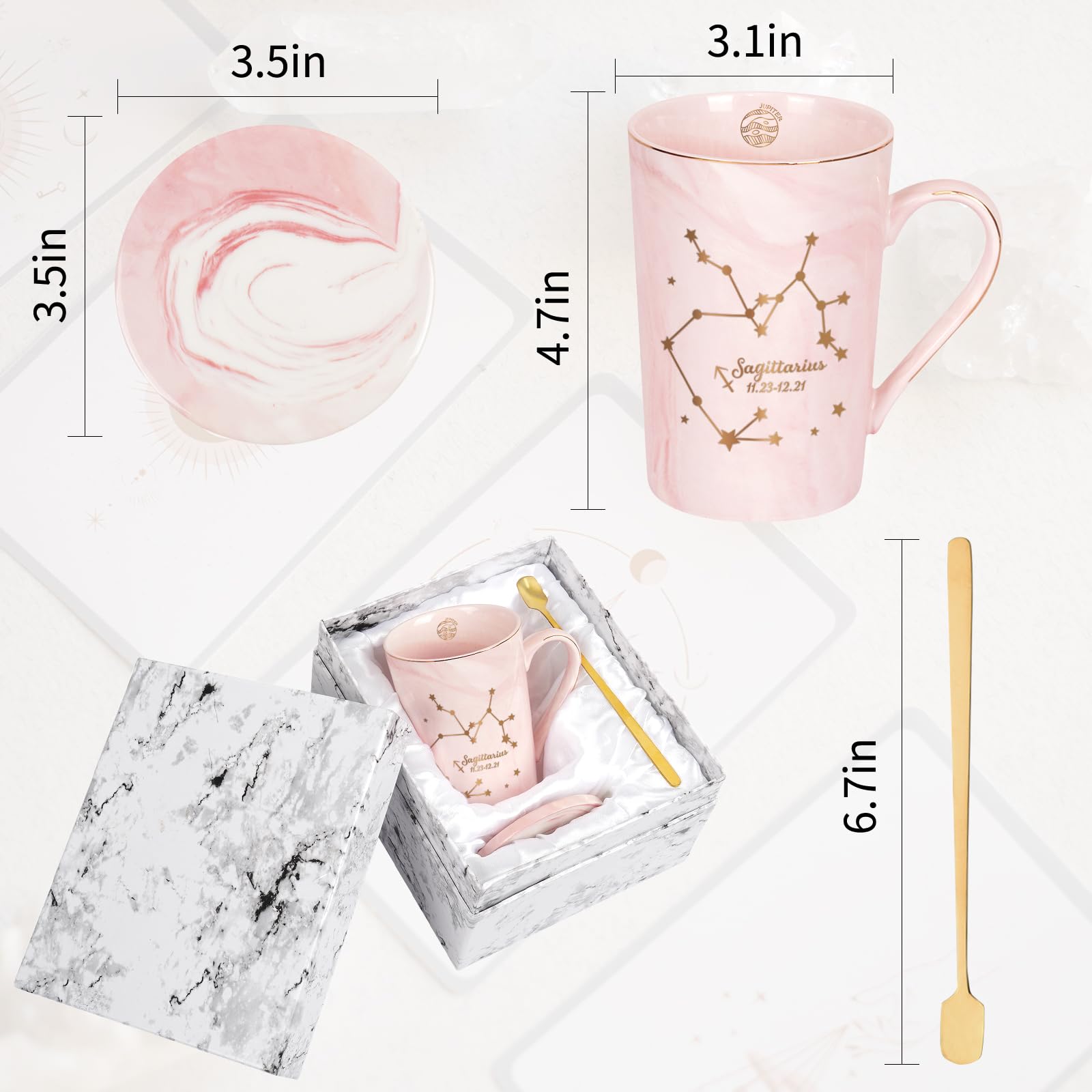 Taza regalo Sagitario YHRJWN para sorprender a una amiga.