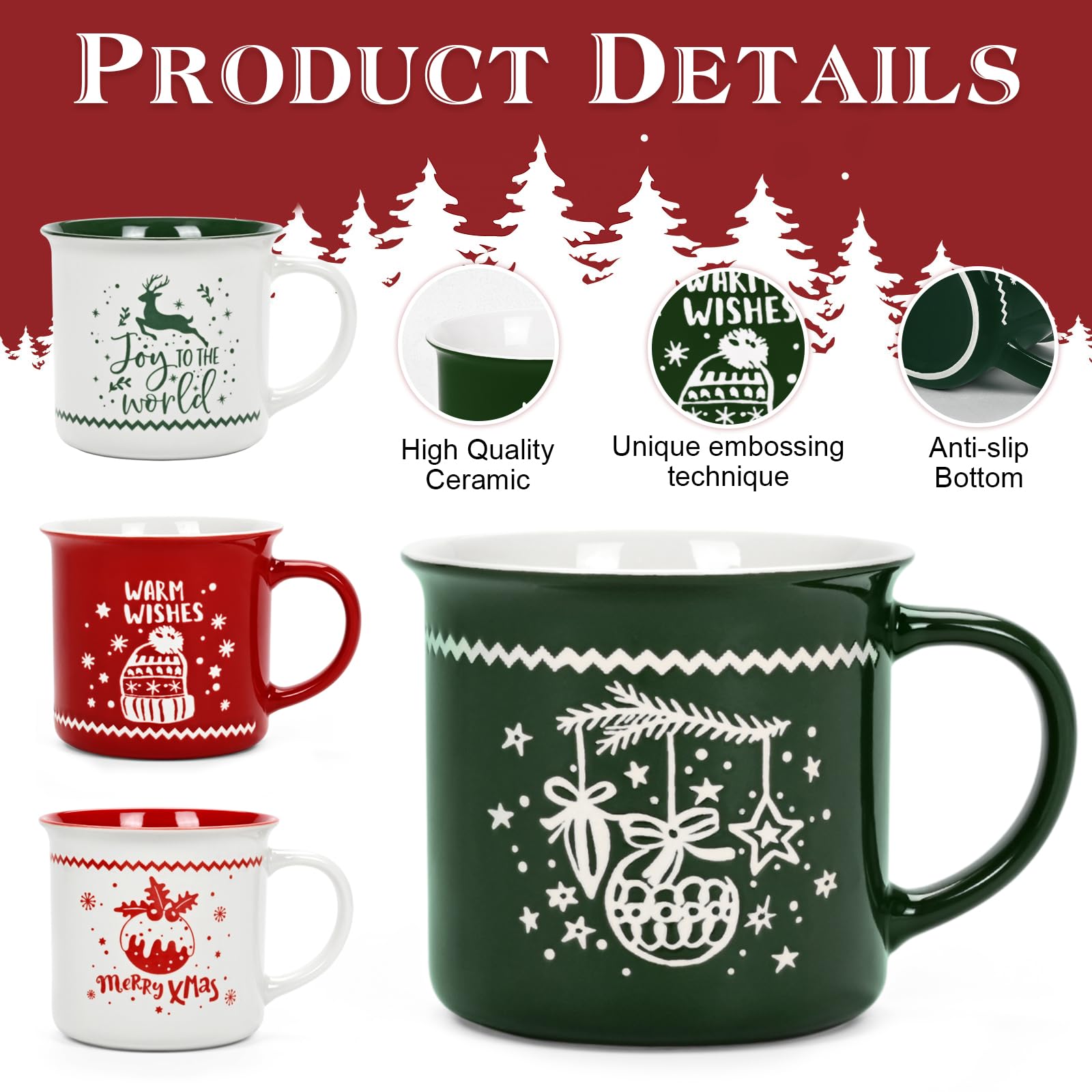 Taza cerámica gruesa YHRJWN, duradera para uso diario