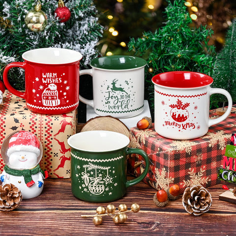 Taza YHRJWN con tema renos, perfecta para bebidas cálidas en familia