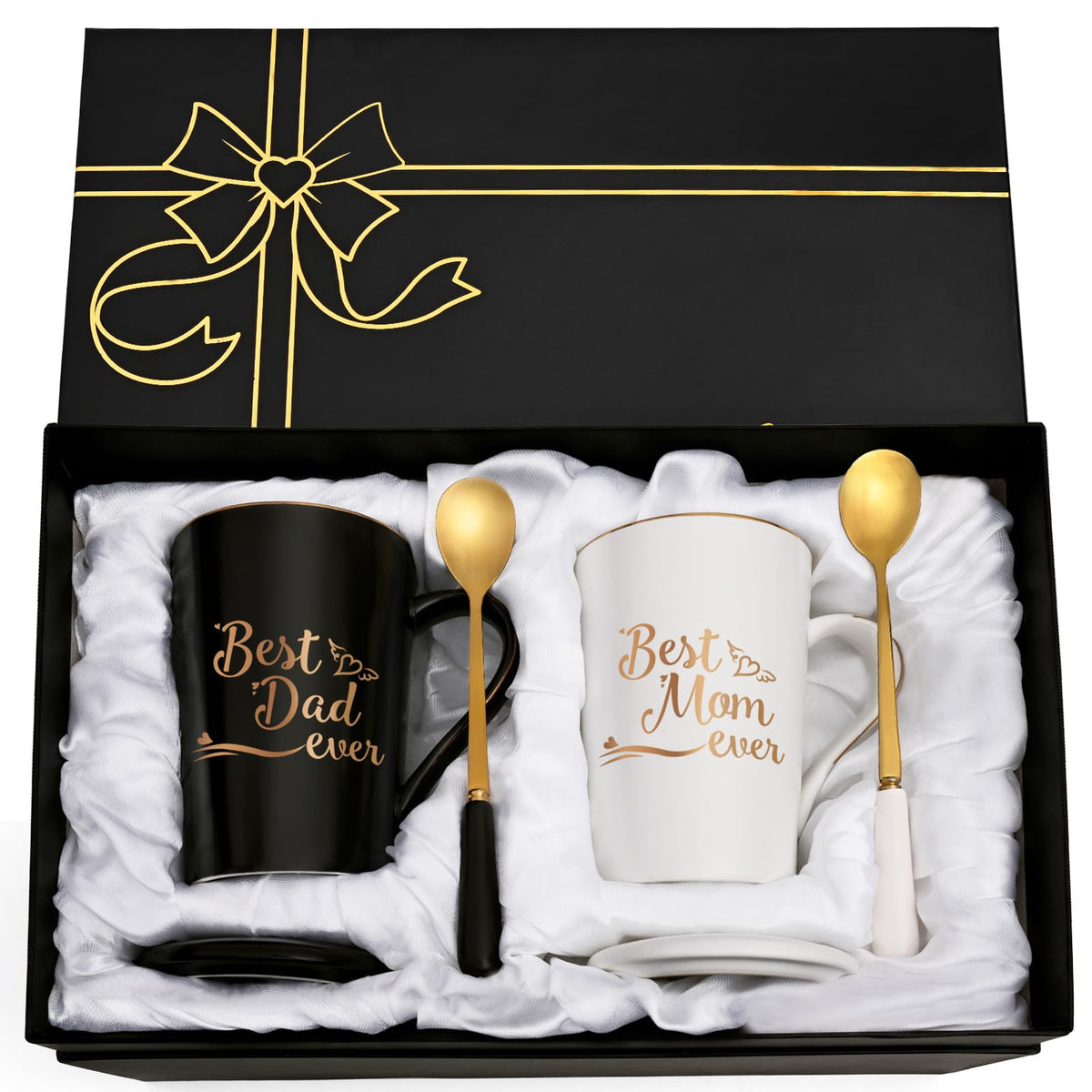 Taza YHRJWN para papás, vista frontal, regalo navideño de 14 onzas.