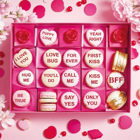 Plantillas yhslmh con frases de amor para galletas decorativas