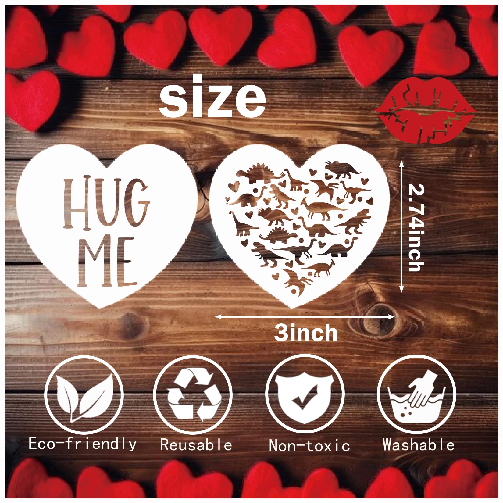 Plantillas yhslmh para decorar superficies diversas temáticas San Valentín