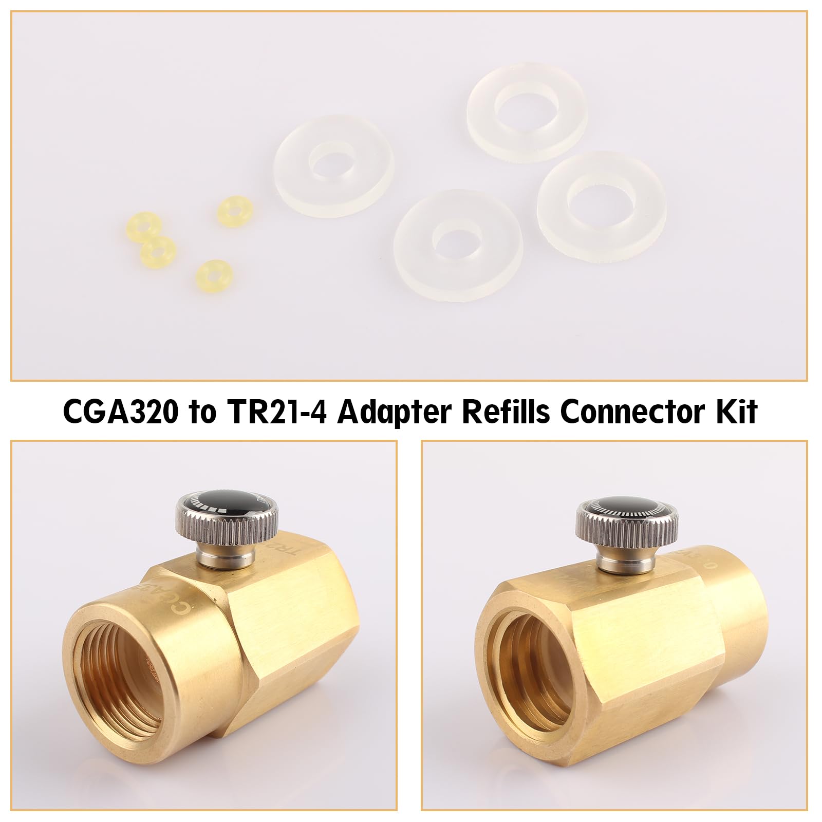 YHXMARSCAN adaptador-co2-cga320-a-tr21-4-cilindro-vacio listo para rellenar.