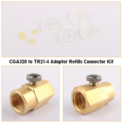 YHXMARSCAN adaptador-co2-cga320-a-tr21-4-cilindro-vacio listo para rellenar.