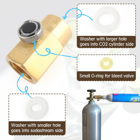 YHXMARSCAN adaptador-co2-cga320-a-tr21-4-ensamblaje-rapido para uso sencillo.