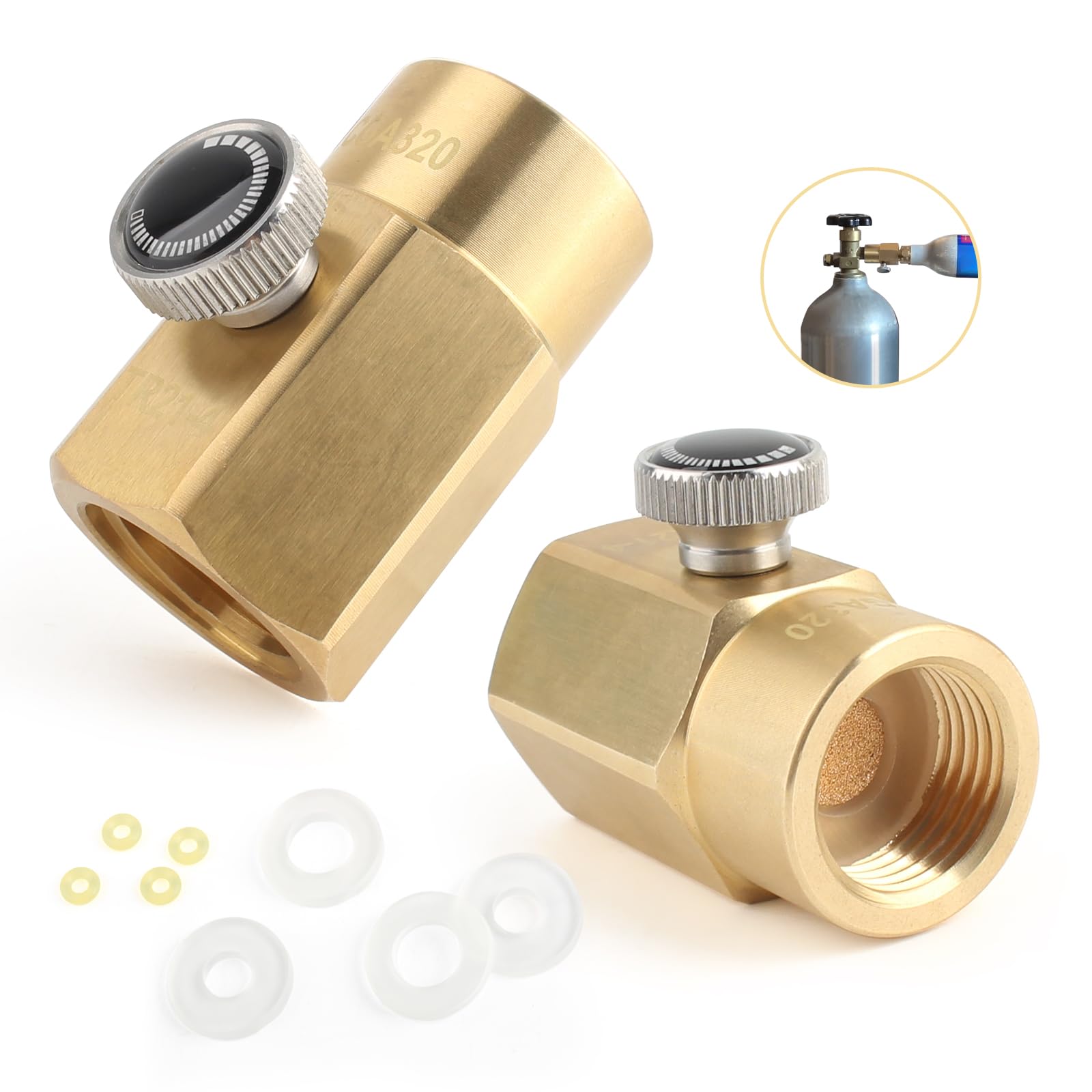YHXMARSCAN adaptador-co2-cga320-a-tr21-4-frontal para conexión estable.