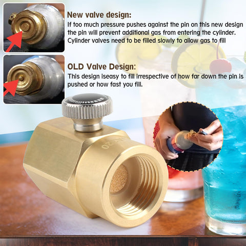YHXMARSCAN adaptador-co2-cga320-a-tr21-4-juntas-o-ring para sellado fiable.