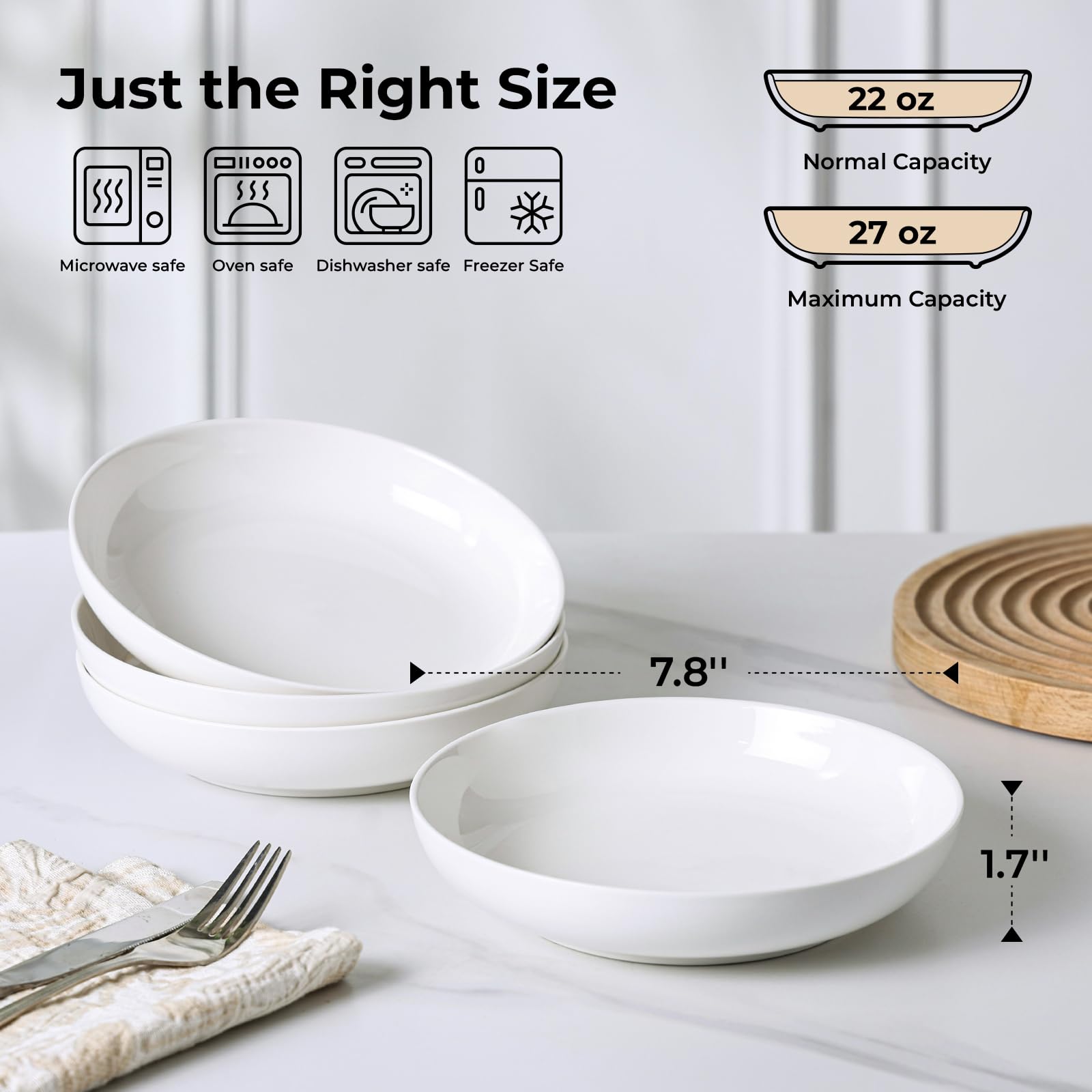 YHY platos ensalada ceramicos blancos 7-8 pulgadas: presentación elegante y duradera.