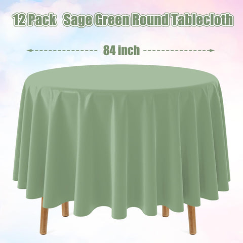 YIDAKO cubierta de mesa salvia, 84in, resistente al agua para fiestas al aire libre.