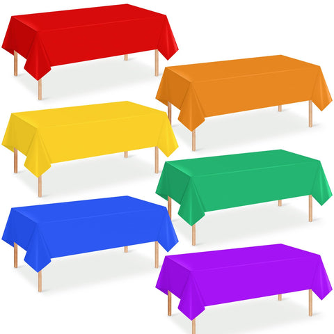 Mantel arcoíris rojo de YIDAKO para fiestas y protección de mesa.
