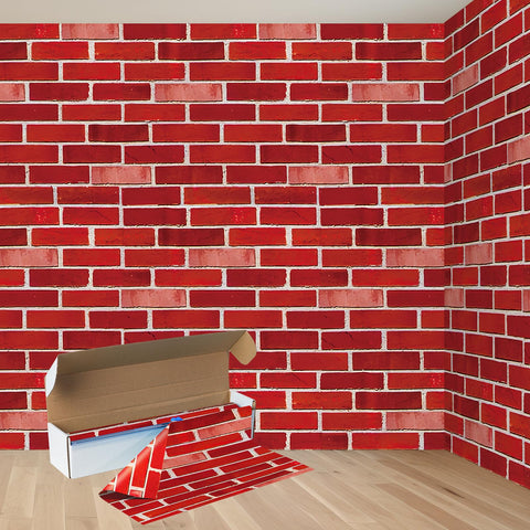 YIDAKO rollo ladrillo rojo aplicado en pared, fondo decorativo resistente a manchas