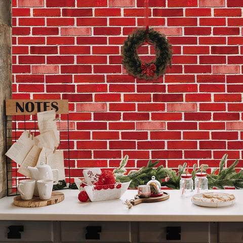 YIDAKO uso festivo ladrillo rojo, ideal para Navidad y Halloween