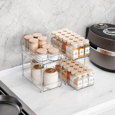 Yieach: espacio ordenado en cocina y baño con organizador compacto.
