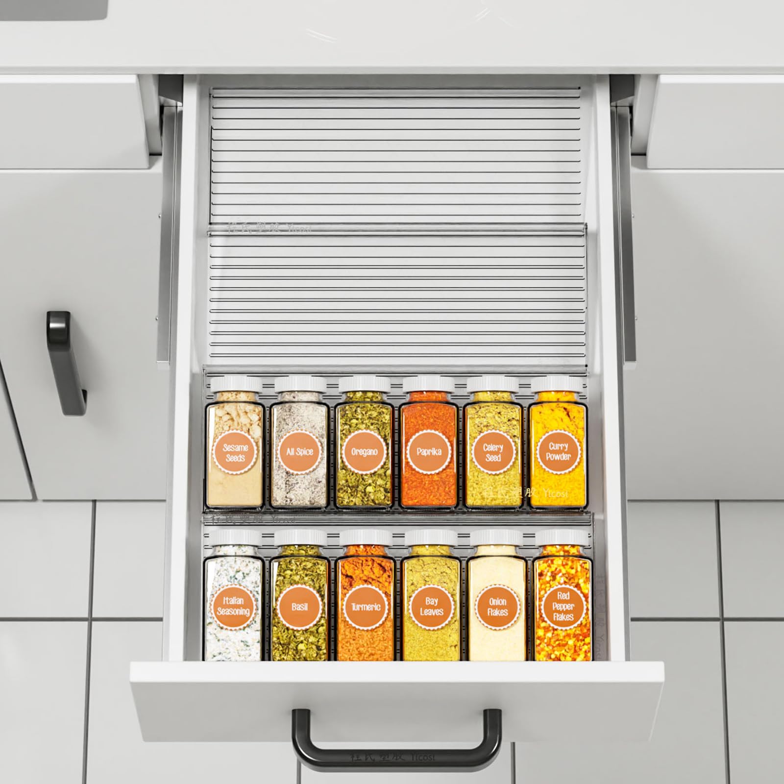 Yieach solución de almacenamiento para condimentos en la cocina.