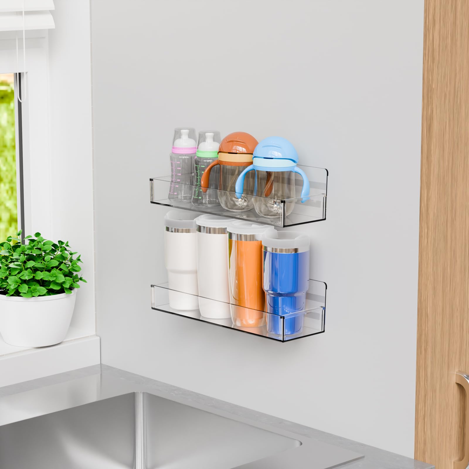 Yieach organizador transparente para especias, ideal en cocina.