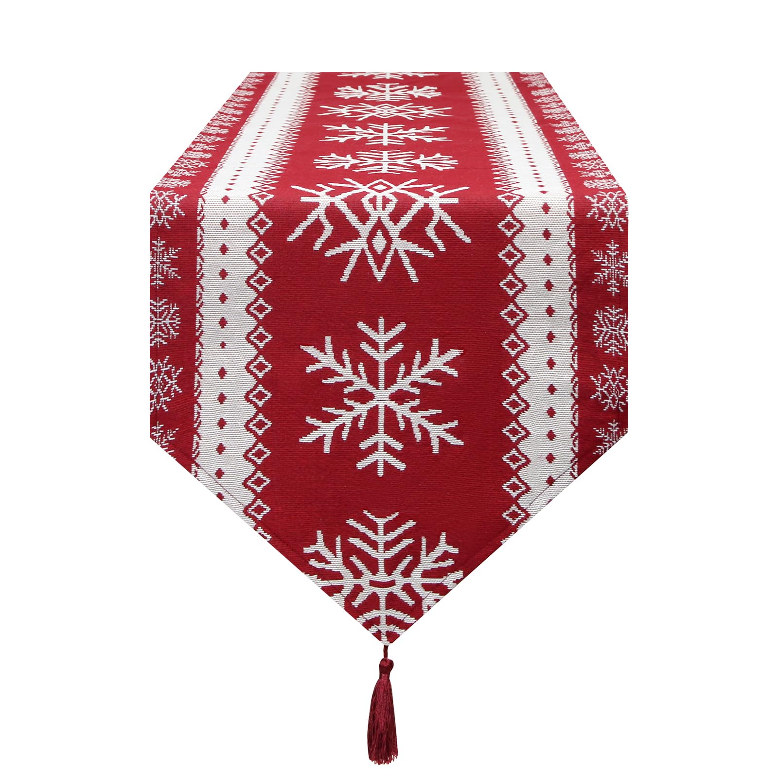 Camino de mesa YIFAN con patrón de cuadros, ideal para comedor festivo