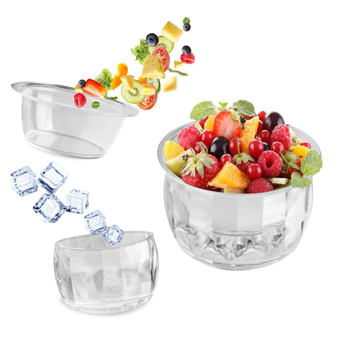 Tazones Yiffer para servir fríos, ideales para salsas y aperitivos en fiestas.