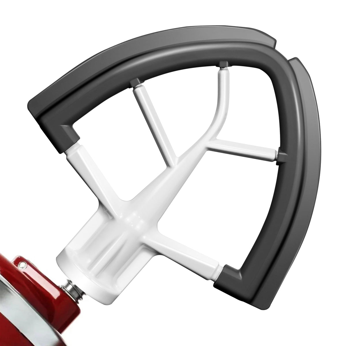 Batidor YIFOCUS con borde flexible gris para KitchenAid, mezcla más uniforme.