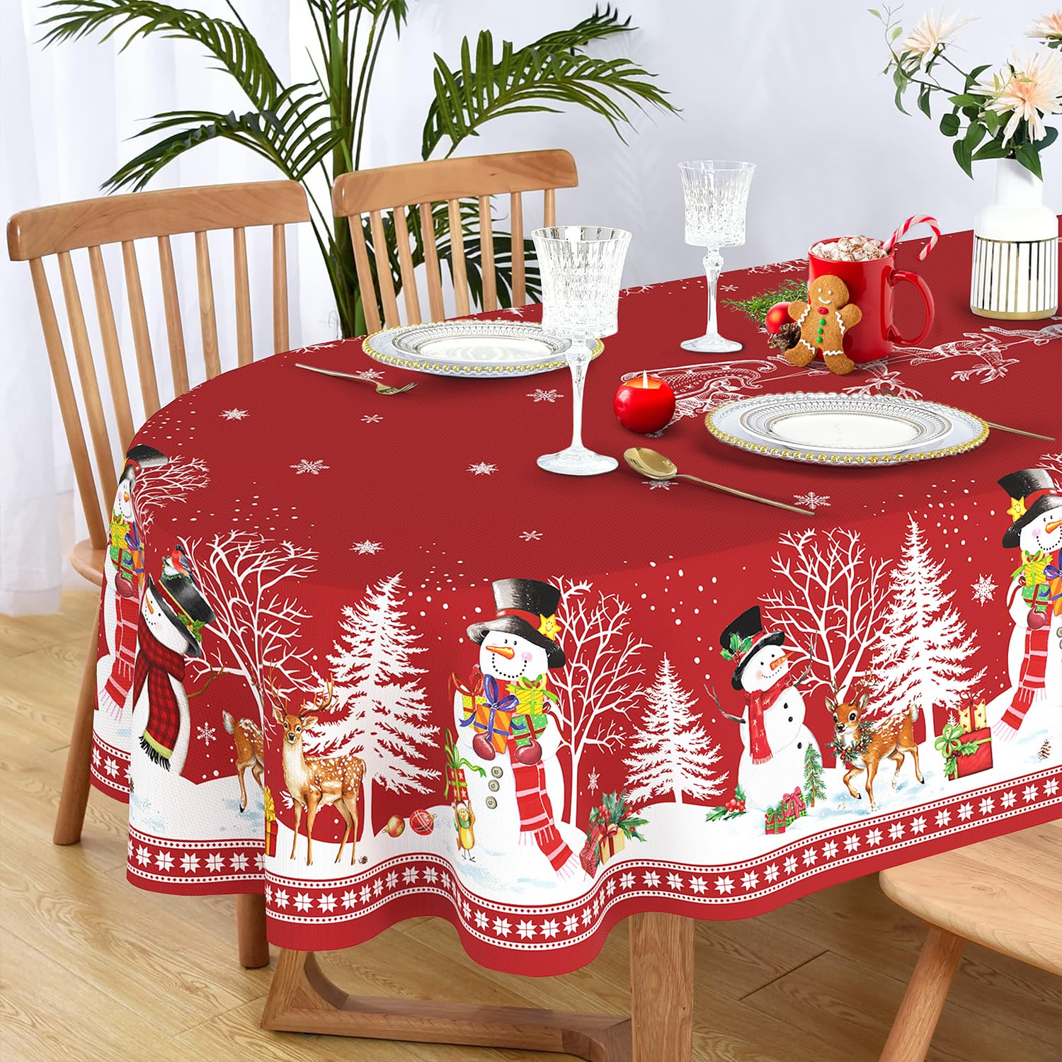 Mantel Yighty de poliéster impermeable protege la mesa ante manchas