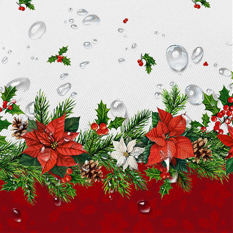 Mantel oval de 152x213 cm apto para mesas grandes.