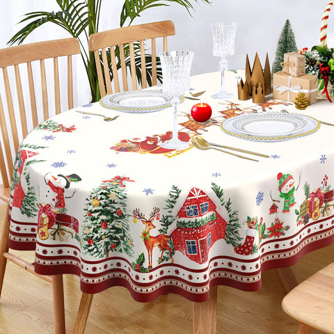 Mantel oval Yighty con hombre de jengibre, añade un toque lúdico a la mesa.