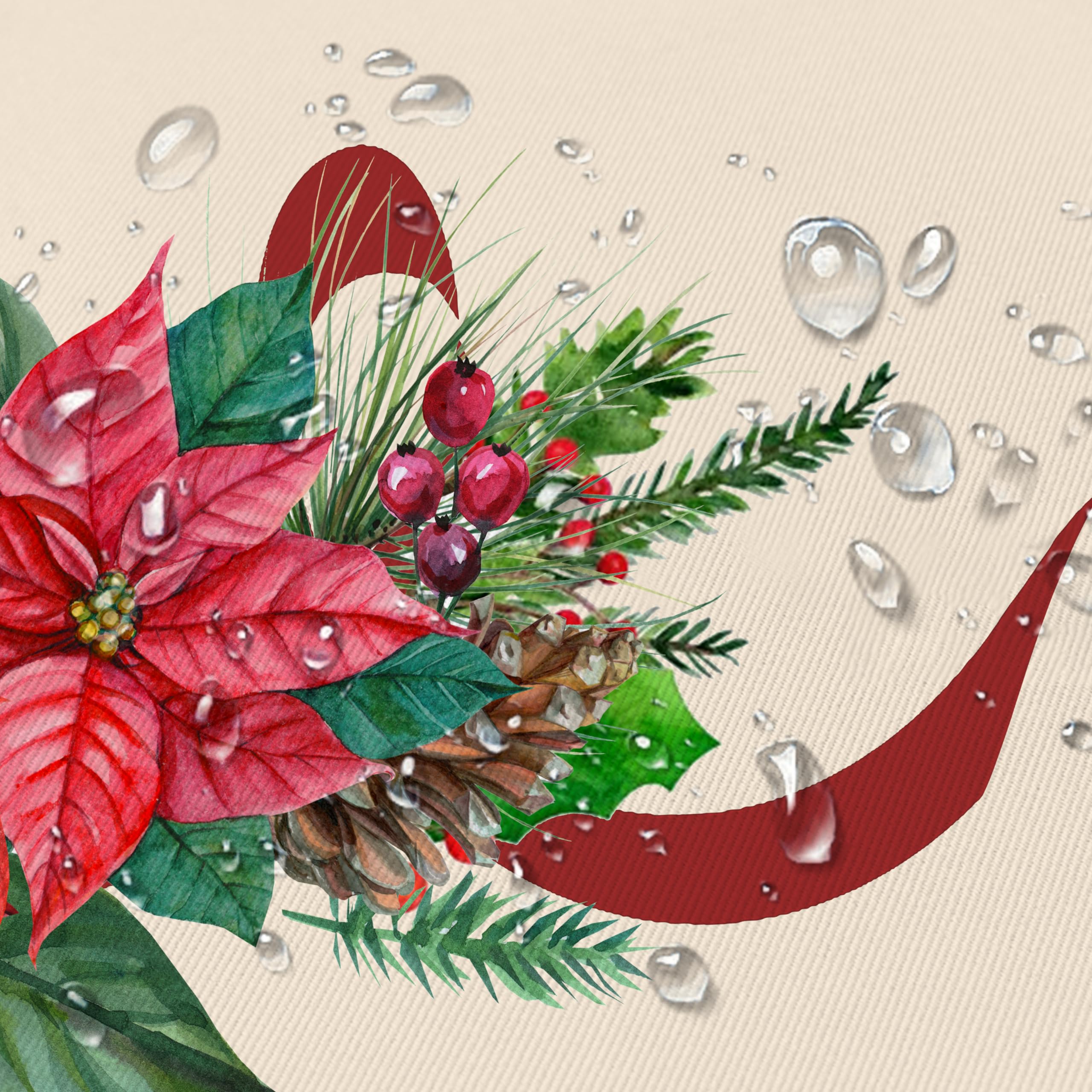 Mantel oval Yighty navidad poliester duradero y suave