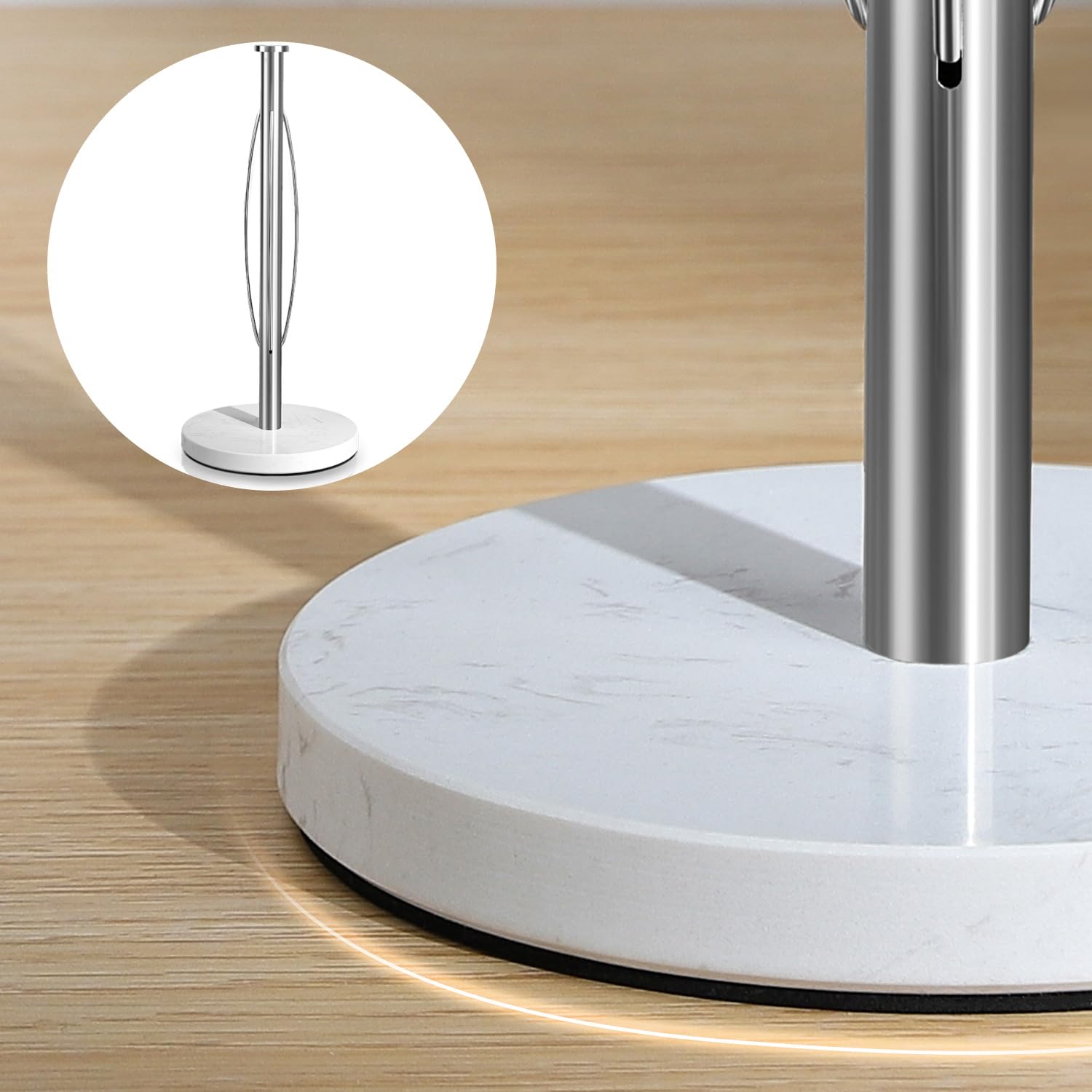 YIGII porta-rollo con base de mármol pesada para encimera estable
