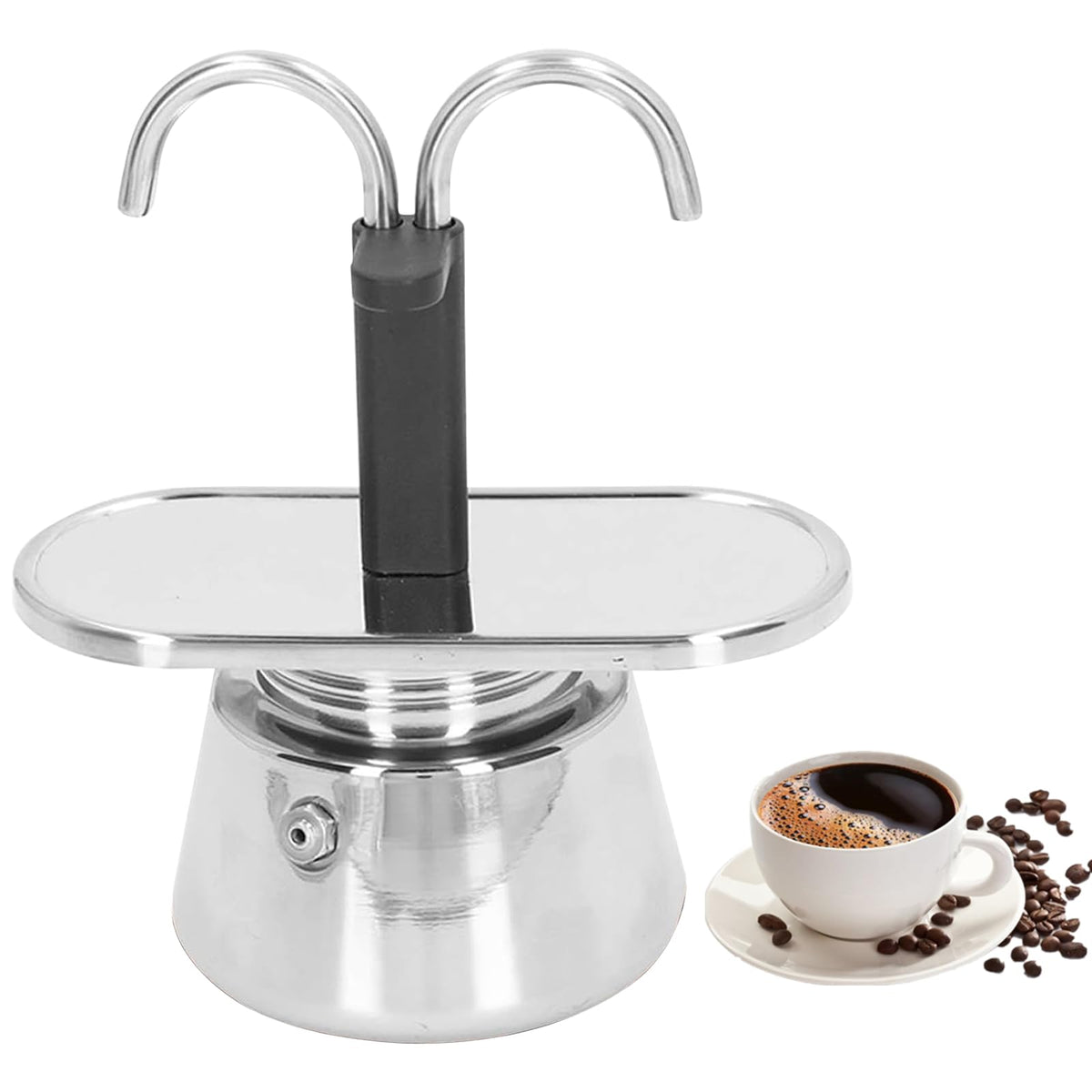 La yihaossing moka pot acero inoxidable 2 tazas ofrece espresso rápido y aromático en casa.
