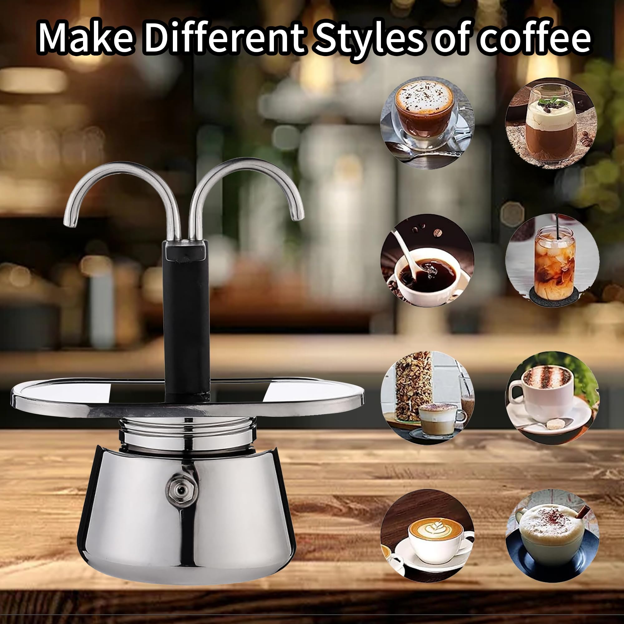 La yihaossing moka pot para camping acompaña tus bebidas al aire libre.