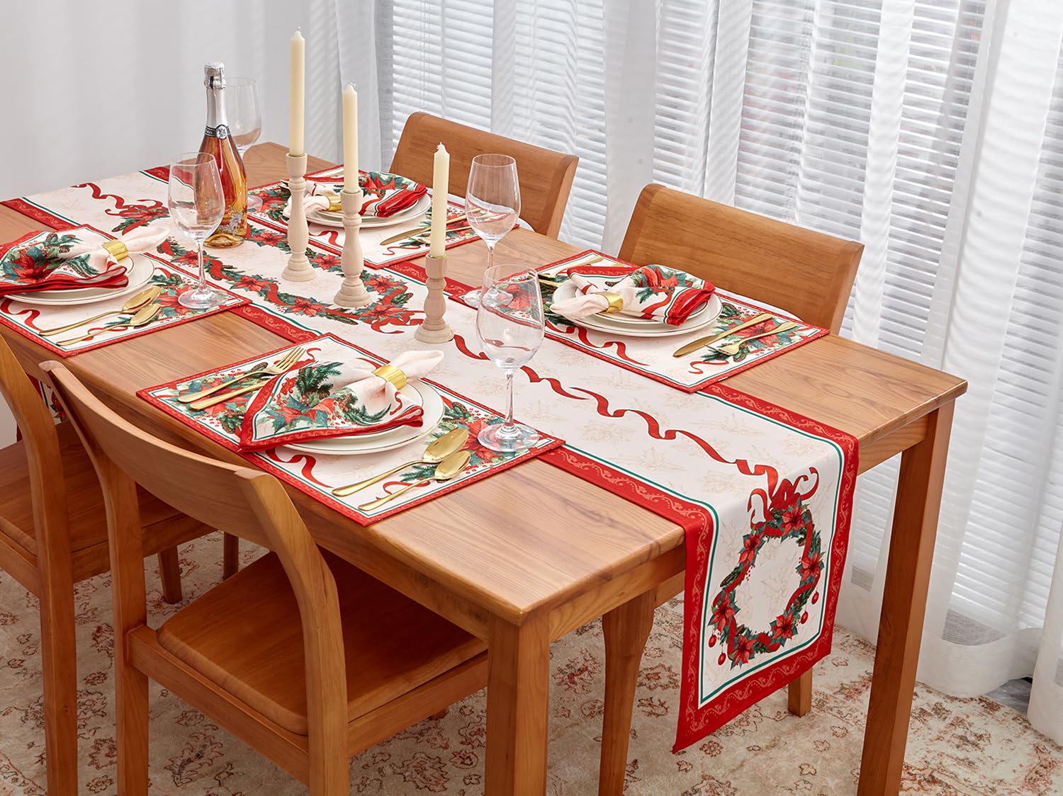 YiHomer decoracion de mesa para fiestas de Navidad